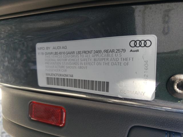 Photo 9 VIN: WAUENCF50KA094144 - AUDI A5 PREMIUM 