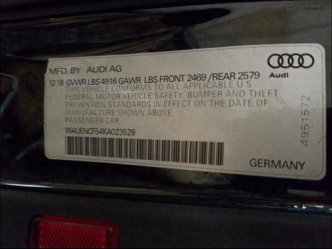 Photo 9 VIN: WAUENCF54KA023528 - AUDI A5 PREMIUM 