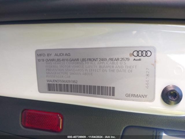 Photo 8 VIN: WAUENCF55KA091952 - AUDI A5 