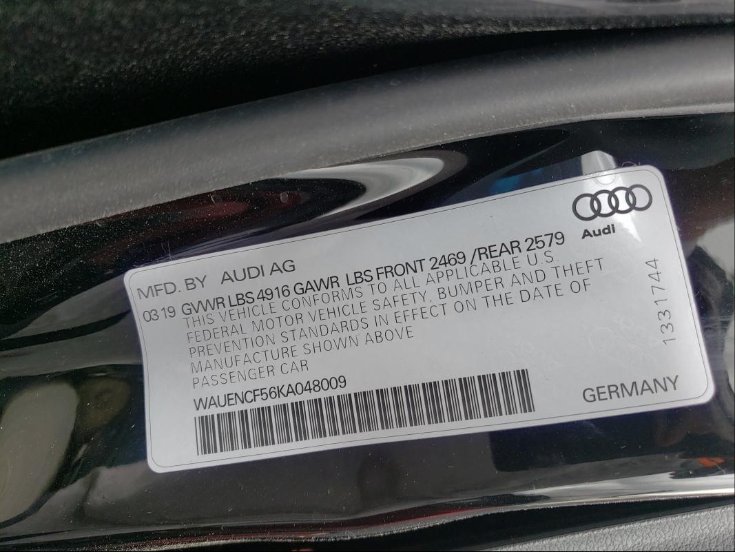 Photo 9 VIN: WAUENCF56KA048009 - AUDI A5 PREMIUM 