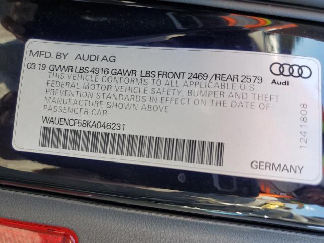 Photo 11 VIN: WAUENCF58KA046231 - AUDI A5 PREMIUM 