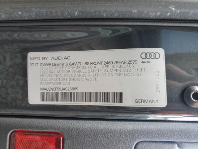 Photo 9 VIN: WAUENCF59JA026889 - AUDI A5 