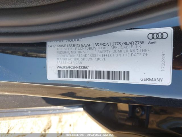 Photo 8 VIN: WAUF2AFC2HN123581 - AUDI A6 