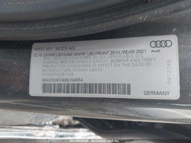 Photo 8 VIN: WAUF2AFC4GN154054 - AUDI S6 