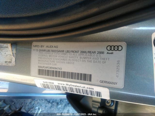 Photo 8 VIN: WAUF2AFC9EN084743 - AUDI S6 