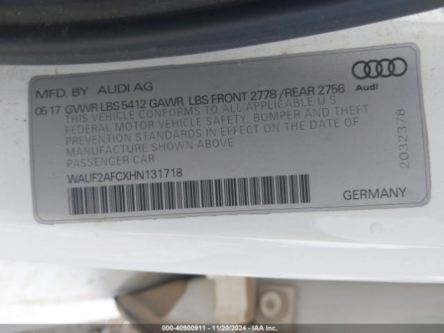 Photo 8 VIN: WAUF2AFCXHN131718 - AUDI A6 