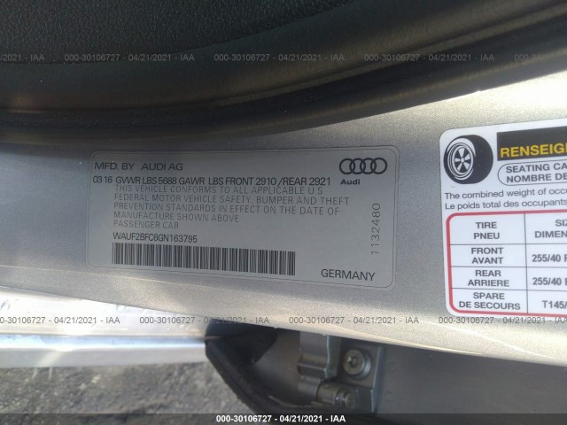 Photo 8 VIN: WAUF2BFC6GN163795 - AUDI S6 