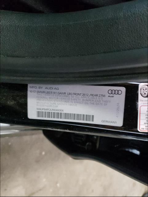 Photo 9 VIN: WAUF8AFC4JN046006 - AUDI A6 PREMIUM 