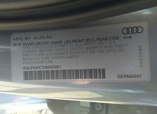 Photo 8 VIN: WAUF8AFC7HN050481 - AUDI A6 