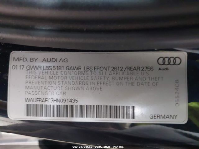 Photo 8 VIN: WAUF8AFC7HN091435 - AUDI A6 