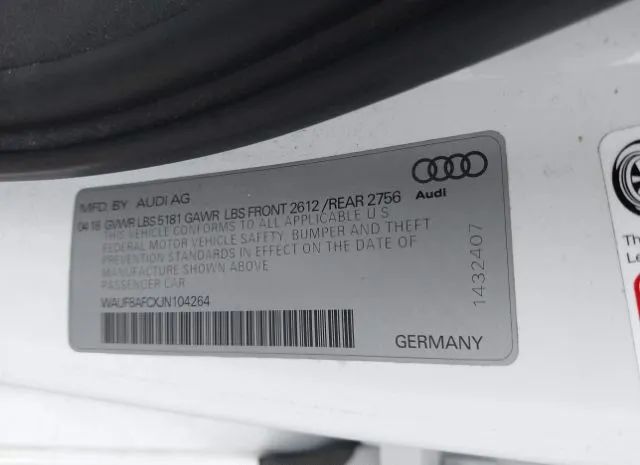 Photo 8 VIN: WAUF8AFCXJN104264 - AUDI A6 