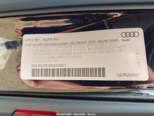 Photo 8 VIN: WAUFACF53MA026827 - AUDI A5 