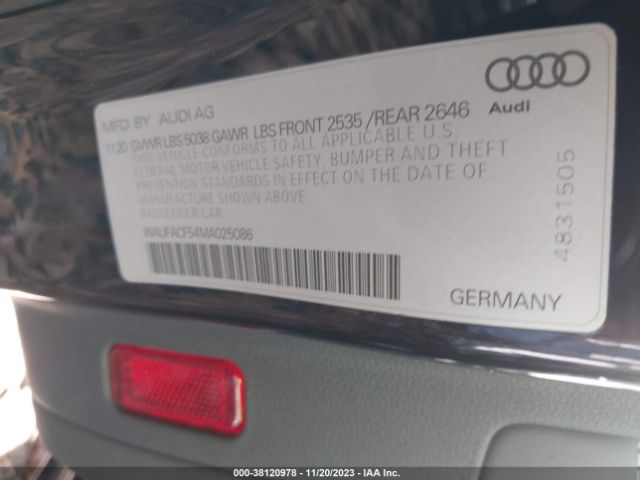 Photo 8 VIN: WAUFACF54MA025086 - AUDI A5 SPORTBACK 