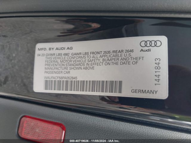 Photo 8 VIN: WAUFACF58PA052845 - AUDI A5 