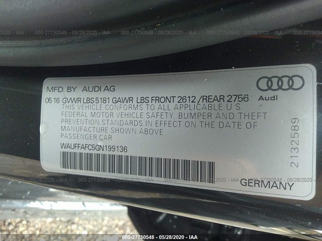 Photo 8 VIN: WAUFFAFC5GN199136 - AUDI A6 