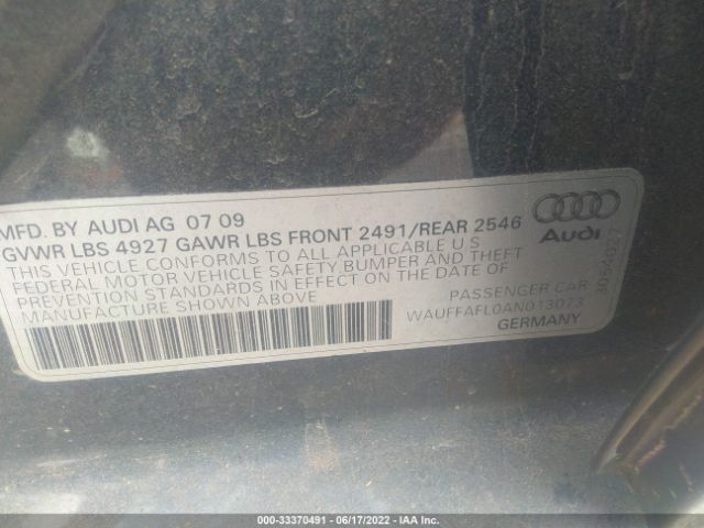 Photo 8 VIN: WAUFFAFL0AN013073 - AUDI A4 