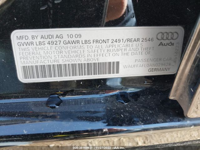 Photo 8 VIN: WAUFFAFL0AN029628 - AUDI A4 