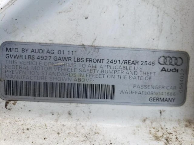 Photo 11 VIN: WAUFFAFL0BN041666 - AUDI A4 PREMIUM 