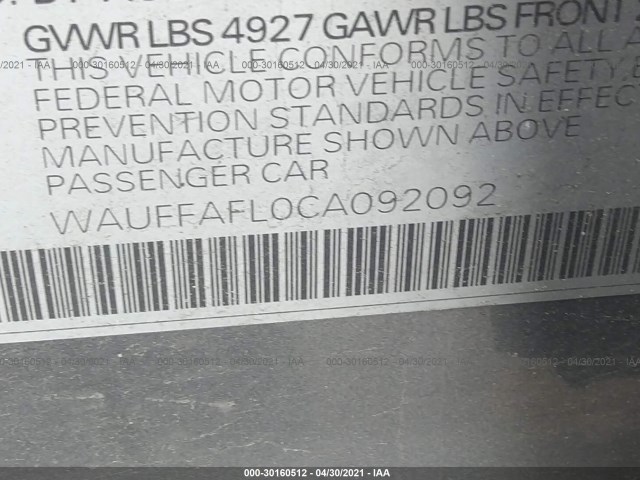 Photo 8 VIN: WAUFFAFL0CA092092 - AUDI A4 