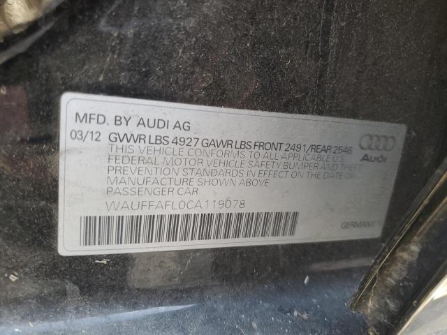 Photo 11 VIN: WAUFFAFL0CA119078 - AUDI A4 