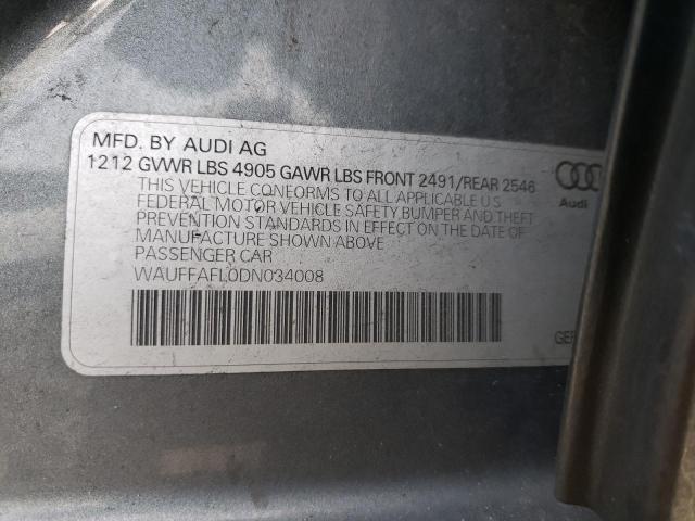 Photo 11 VIN: WAUFFAFL0DN034008 - AUDI A4 