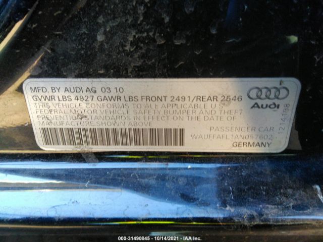 Photo 8 VIN: WAUFFAFL1AN057602 - AUDI A4 