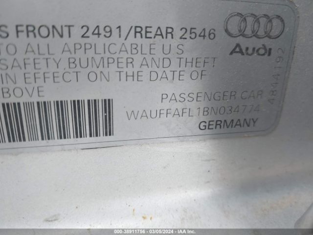 Photo 8 VIN: WAUFFAFL1BN034774 - AUDI A4 