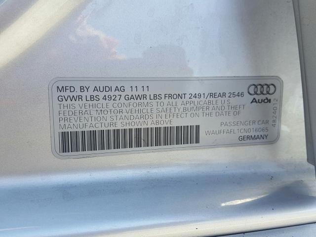 Photo 9 VIN: WAUFFAFL1CN016065 - AUDI A4 PREMIUM 