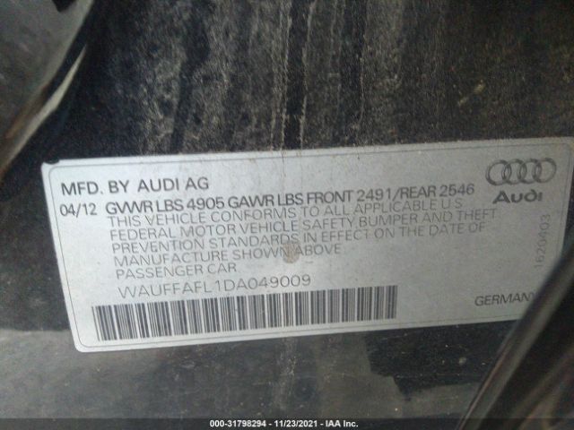 Photo 8 VIN: WAUFFAFL1DA049009 - AUDI A4 