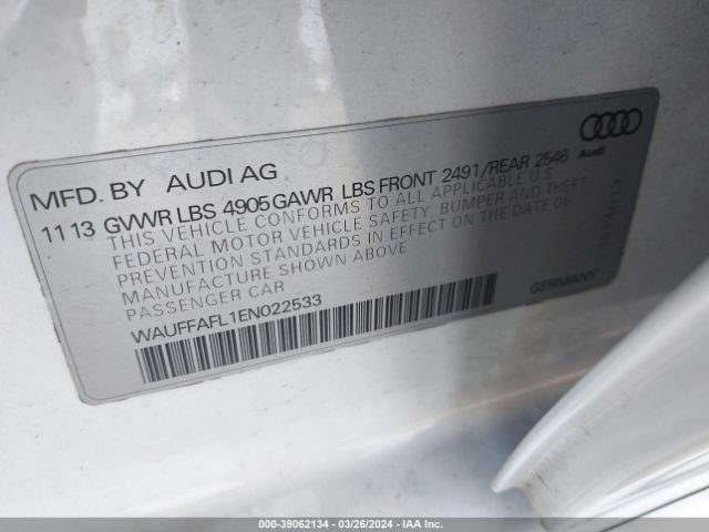 Photo 8 VIN: WAUFFAFL1EN022533 - AUDI A4 