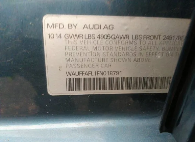 Photo 8 VIN: WAUFFAFL1FN018791 - AUDI A4 