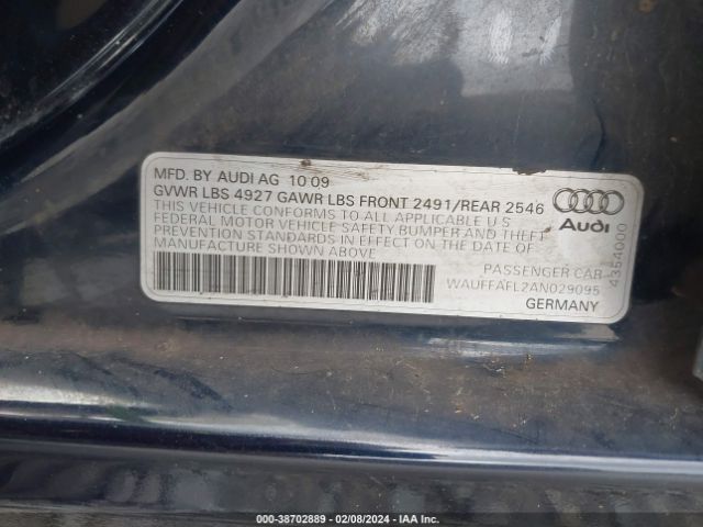 Photo 8 VIN: WAUFFAFL2AN029095 - AUDI A4 