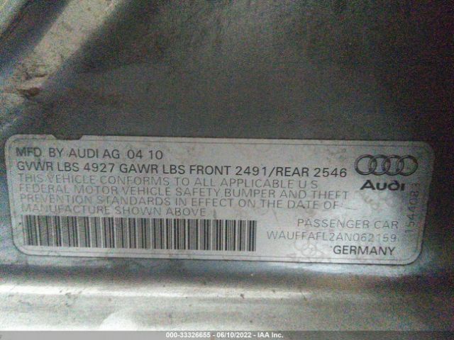 Photo 8 VIN: WAUFFAFL2AN062159 - AUDI A4 