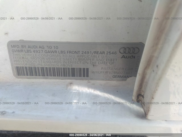 Photo 8 VIN: WAUFFAFL2BN027347 - AUDI A4 