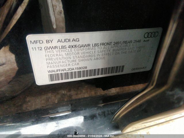 Photo 8 VIN: WAUFFAFL2DA158028 - AUDI A4 