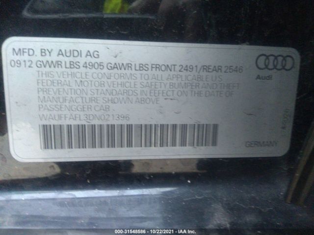 Photo 8 VIN: WAUFFAFL3DN021396 - AUDI A4 