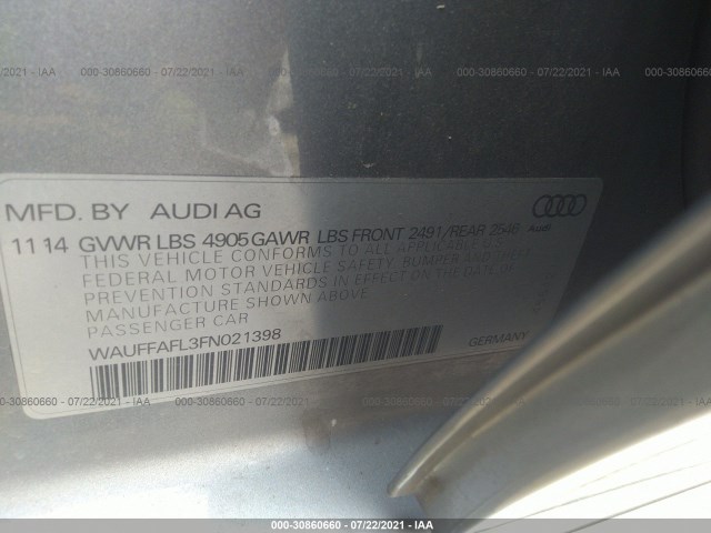 Photo 8 VIN: WAUFFAFL3FN021398 - AUDI A4 