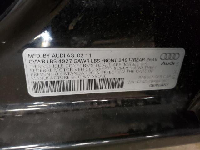 Photo 11 VIN: WAUFFAFL4BN043601 - AUDI A4 