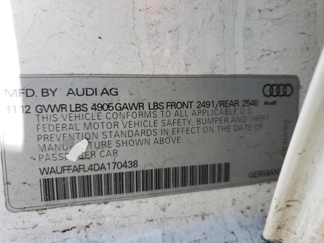 Photo 9 VIN: WAUFFAFL4DA170438 - AUDI A4 PREMIUM 