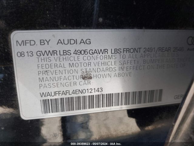 Photo 8 VIN: WAUFFAFL4EN012143 - AUDI A4 