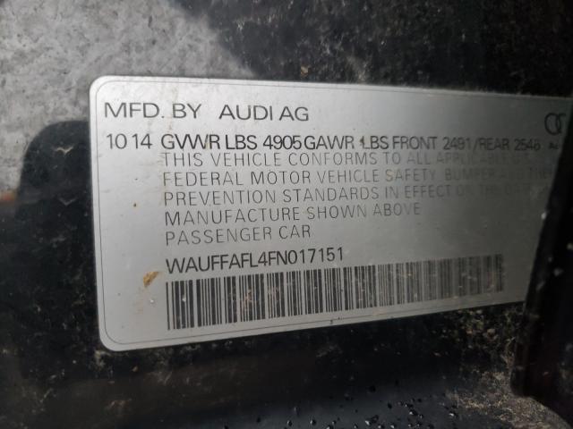 Photo 9 VIN: WAUFFAFL4FN017151 - AUDI A4 