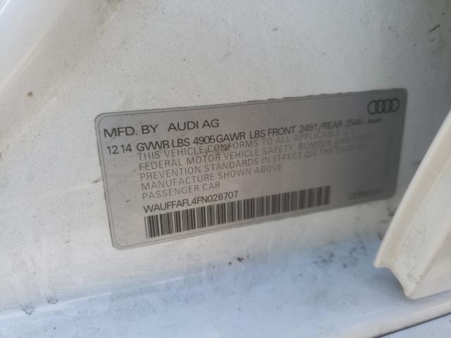 Photo 9 VIN: WAUFFAFL4FN026707 - AUDI A4 