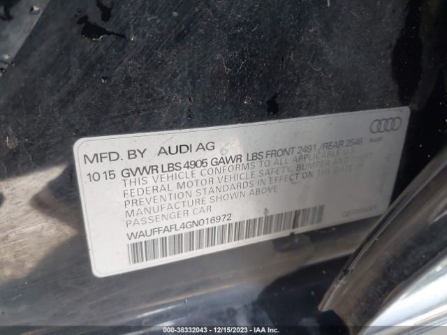 Photo 8 VIN: WAUFFAFL4GN016972 - AUDI A4 