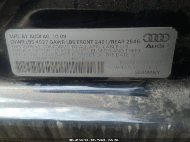 Photo 8 VIN: WAUFFAFL5AN026031 - AUDI A4 