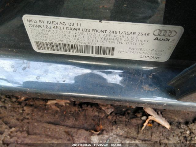 Photo 8 VIN: WAUFFAFL5BN047902 - AUDI A4 