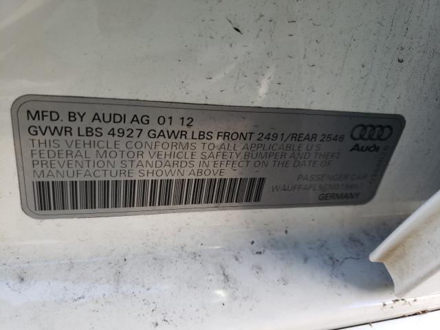 Photo 9 VIN: WAUFFAFL5CN019857 - AUDI A4 PREMIUM 