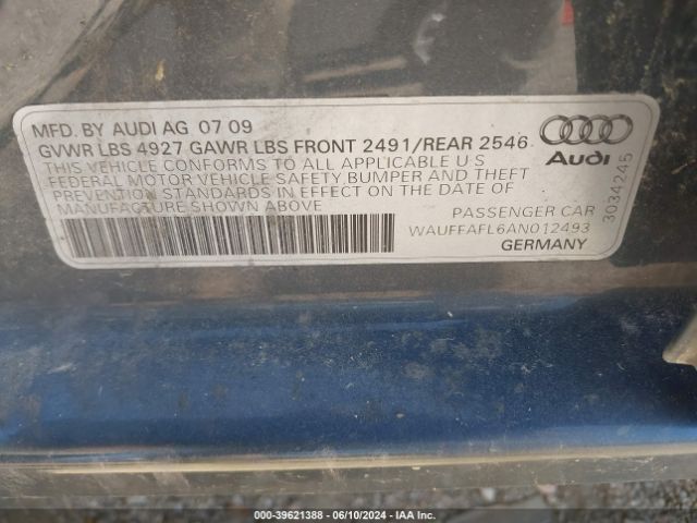 Photo 8 VIN: WAUFFAFL6AN012493 - AUDI A4 