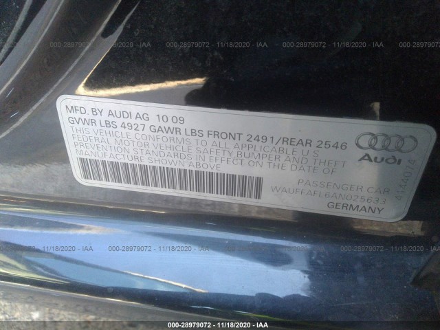 Photo 8 VIN: WAUFFAFL6AN025633 - AUDI A4 