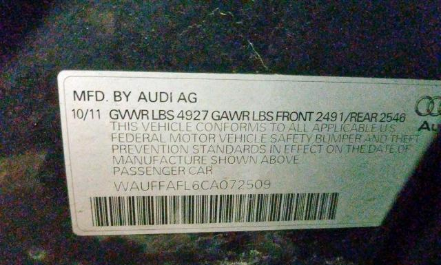 Photo 9 VIN: WAUFFAFL6CA072509 - AUDI A4 