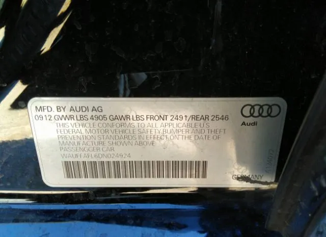 Photo 8 VIN: WAUFFAFL6DN024924 - AUDI A4 